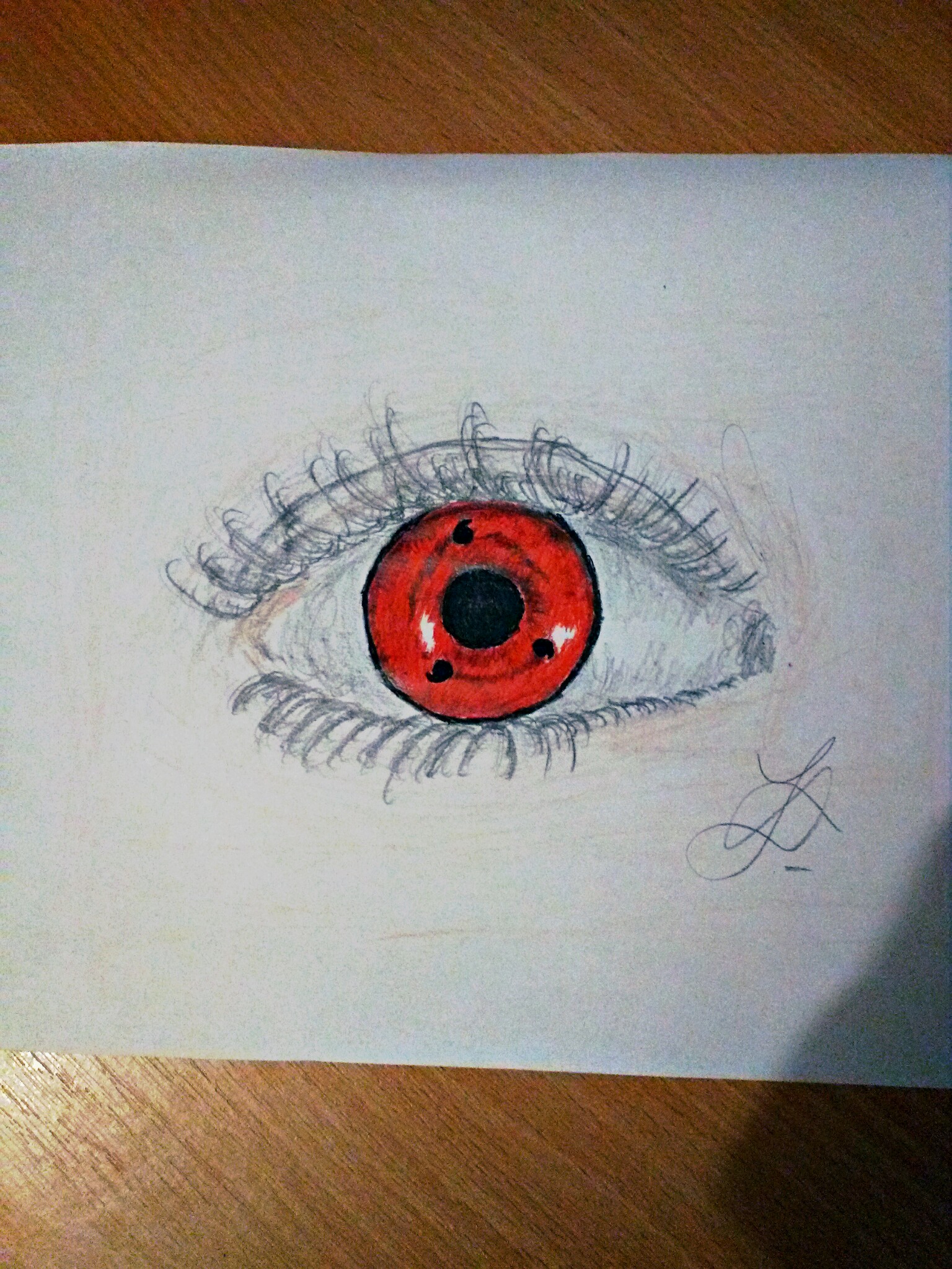 Глаз Шаринган рисунок